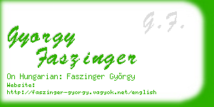 gyorgy faszinger business card